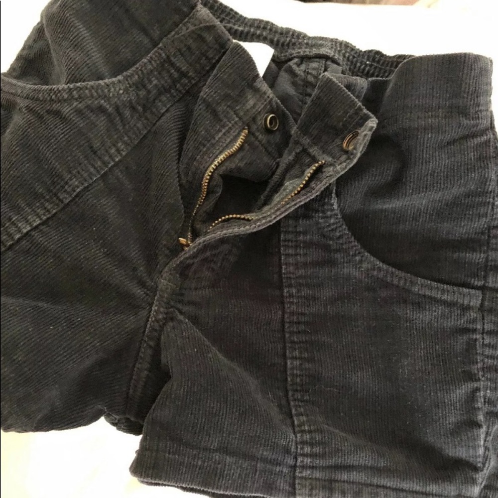 NAVY AMERICAN APPAREL HIGH WAISTED CORDUROY SHORT